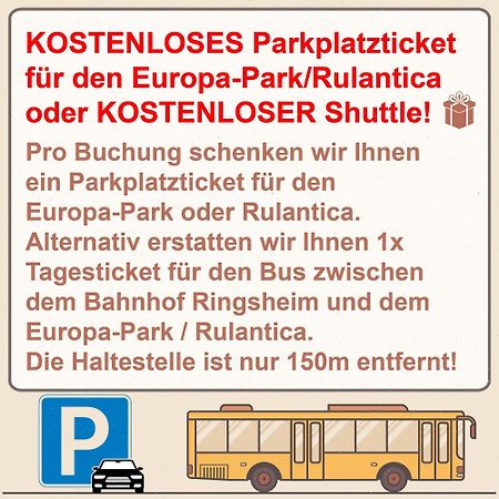 Hotel Sunparc - Shuttle Zum Europa-Park Rust 4Km & Rulantica 2Km リングスハイム エクステリア 写真